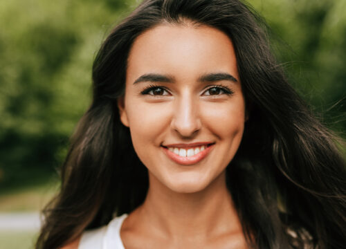 Photo of a woman with wrinkle-free skin